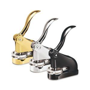 Silver desk embosser for paper - Great for book plates and stationery